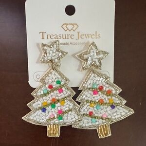 Treasure Jewels Christmas Tree Earrings